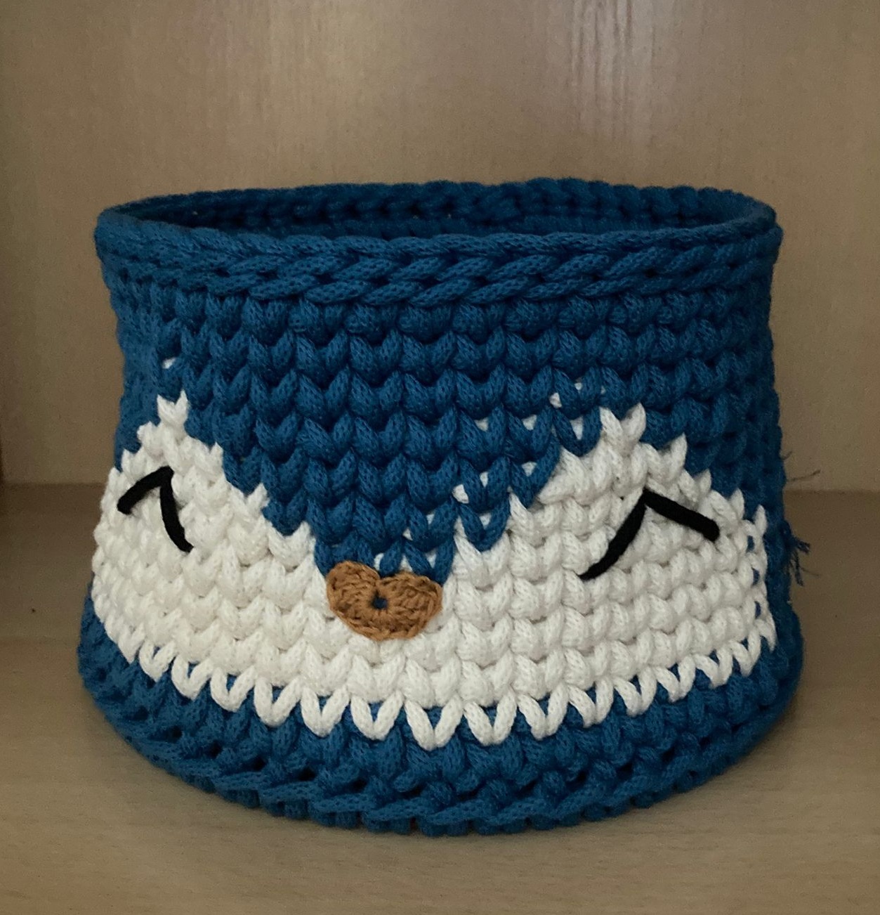 Gehaakt opbergmandje vogel - handgemaakt met Bobbiny garens